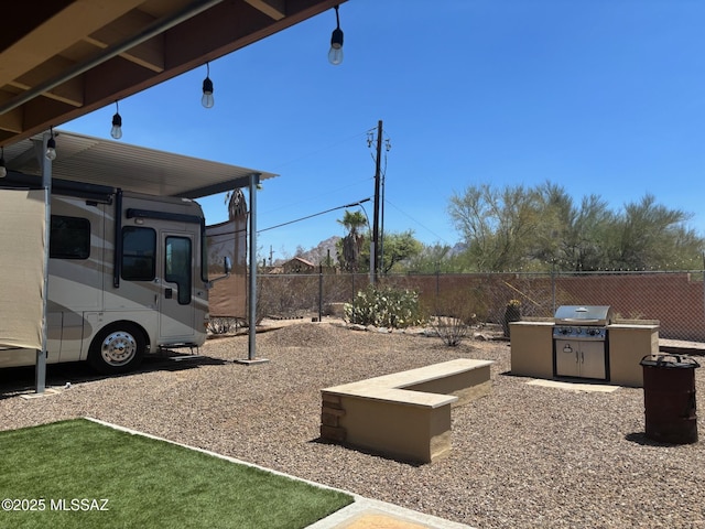 6100 N La Canada Dr, Tucson, AZ 85704 - view of yard featuring an outdoor kitchen