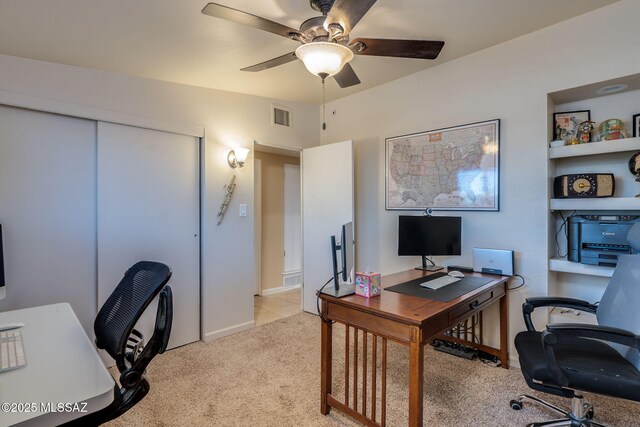 6951 E Hayne Pl, Tucson, AZ 85710 - office space with light carpet and a ceiling fan