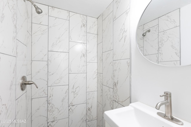 1435 E Grant Rd, Tucson, AZ 85719 - full bath featuring a sink and a tile shower