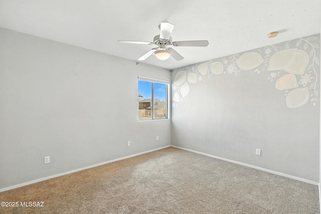 7705 W Taltson Dr, Tucson, AZ 85743 - carpeted empty room featuring a ceiling fan and a smoke detector