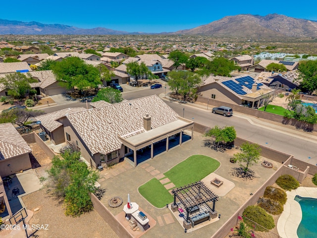 10636 E Malta St, Tucson, AZ 85747 - aerial view of residential area featuring mountains