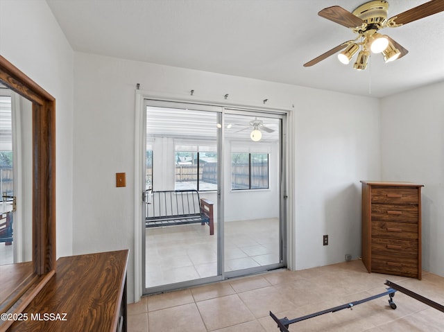2638 N Wilson Ave, Tucson, AZ 85719 - spare room with ceiling fan and light tile patterned floors