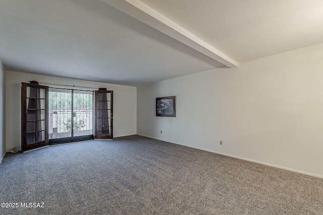 9453 E Calle Bolivar, Tucson, AZ 85715 - spare room with carpet floors and beamed ceiling