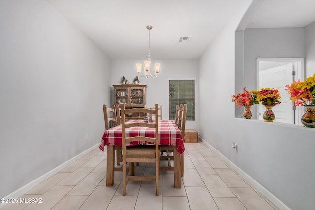 276 W Charles L Mckay St, Vail, AZ 85641 - dining area featuring a chandelier and light tile patterned floors