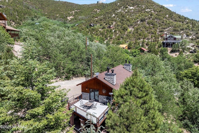 11101 E Miami St, Mount Lemmon, AZ 85619 - aerial view of property and surrounding area with a mountainous background and a forest