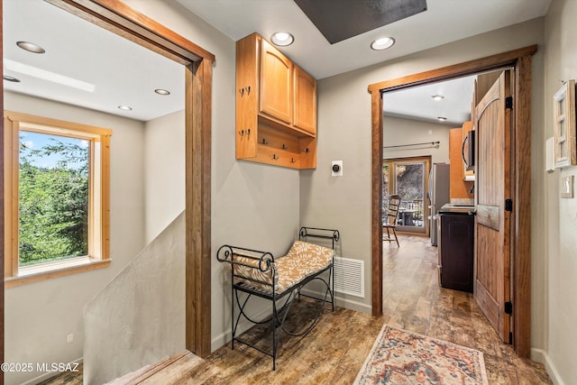 11101 E Miami St, Mount Lemmon, AZ 85619 - hall with recessed lighting and wood finished floors