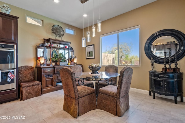 14326 Whitehorn Pl, Marana, AZ 85658 - dining space with recessed lighting and light tile patterned floors