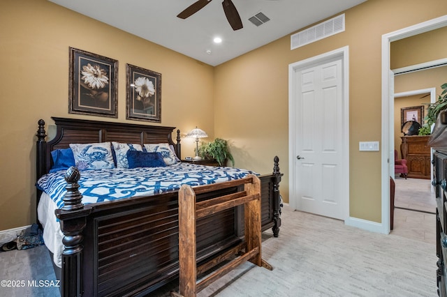 14326 Whitehorn Pl, Marana, AZ 85658 - bedroom featuring a ceiling fan and recessed lighting