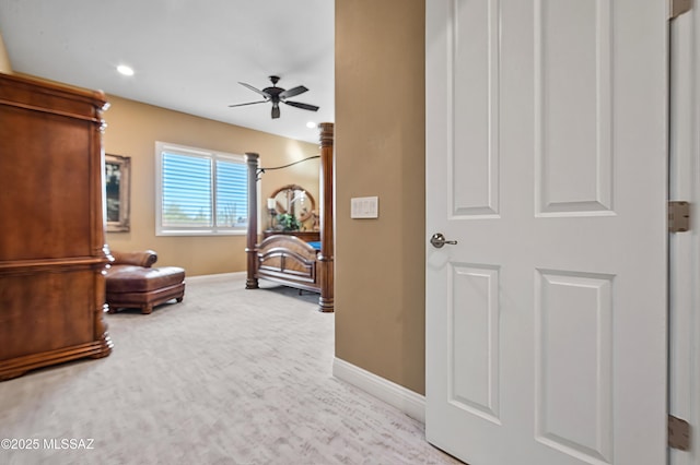 14326 Whitehorn Pl, Marana, AZ 85658 - bedroom with carpet flooring, recessed lighting, and ceiling fan