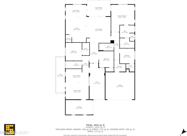 14326 Whitehorn Pl, Marana, AZ 85658 - view of property floor plan