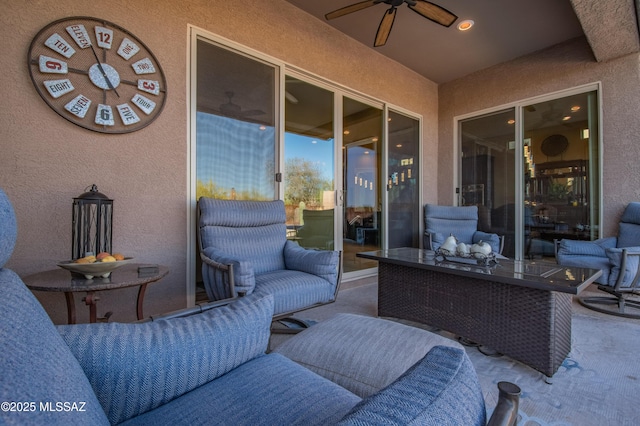 14326 Whitehorn Pl, Marana, AZ 85658 - view of patio / terrace featuring ceiling fan