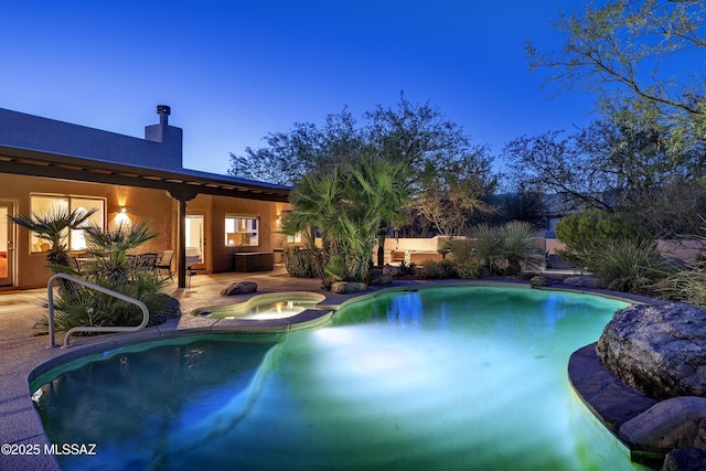 10380 E Rancho Del Este Dr, Tucson, AZ 85749 - outdoor pool with a patio area and an in-ground hot tub