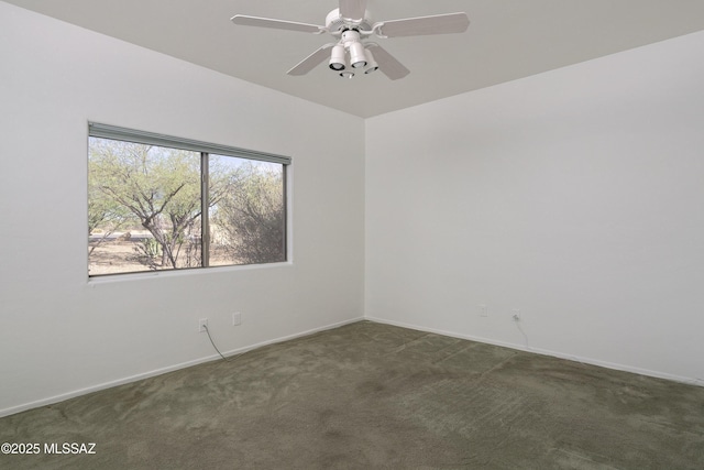 10380 E Rancho Del Este Dr, Tucson, AZ 85749 - empty room featuring dark carpet and a ceiling fan