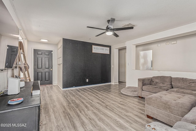 6293 S Sun View Way, Tucson, AZ 85706 - living room with ceiling fan and wood finished floors