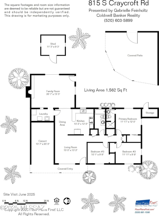 815 S Craycroft Rd, Tucson, AZ 85711 - view of floor plan / room layout