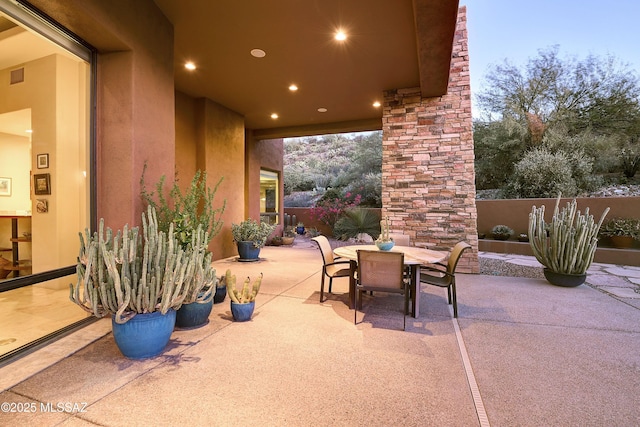 5254 W Saguaro Cliffs Dr, Tucson, AZ 85745 - view of patio featuring outdoor dining area