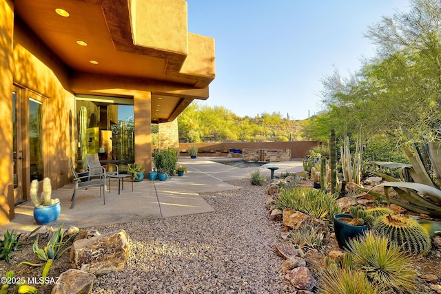 5254 W Saguaro Cliffs Dr, Tucson, AZ 85745 - fenced backyard with a patio area