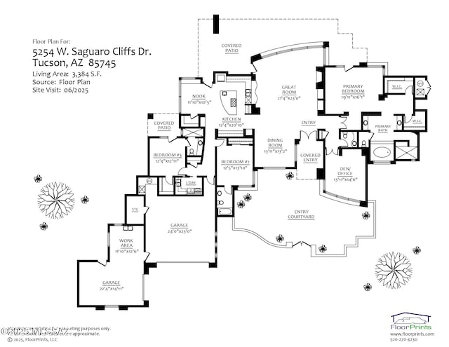 5254 W Saguaro Cliffs Dr, Tucson, AZ 85745 - view of home floor plan