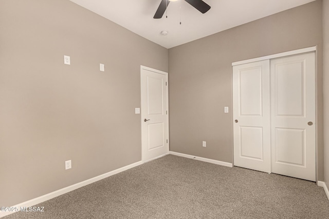 3710 S Bellingham Pl, Tucson, AZ 85730 - unfurnished bedroom with carpet floors, a closet, and ceiling fan
