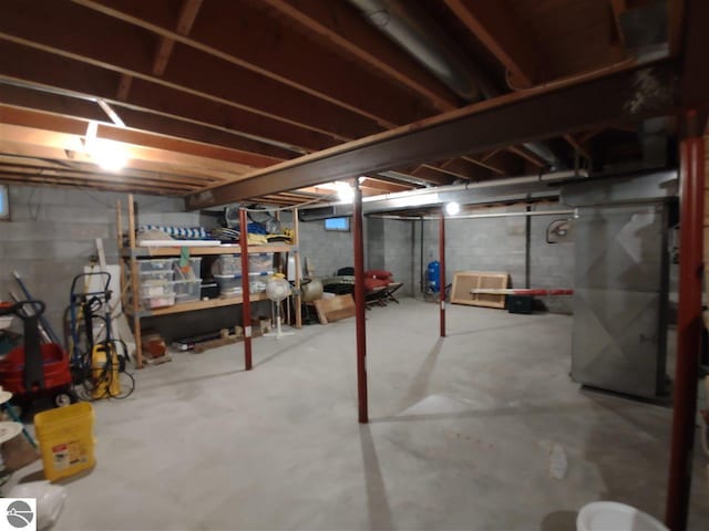 view of basement