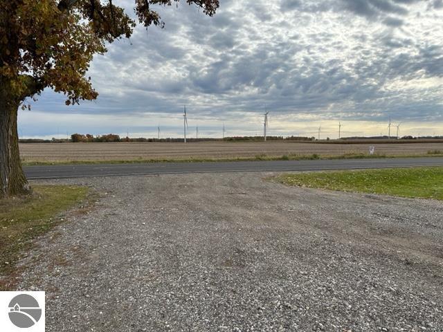 view of road with a rural view