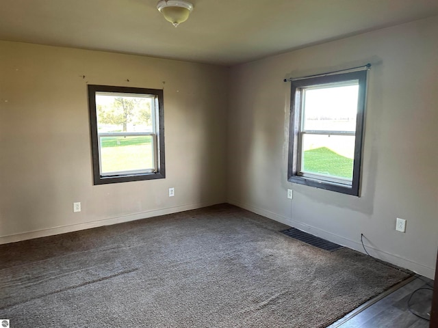 carpeted empty room with a wealth of natural light