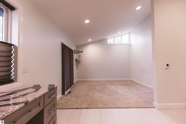 interior space with lofted ceiling