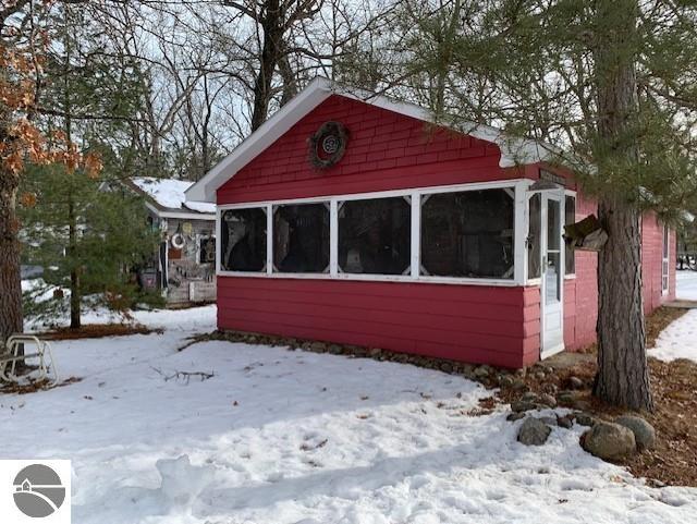 view of snowy exterior