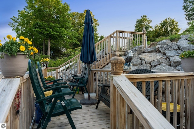 view of wooden deck