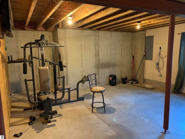 exercise area with concrete flooring