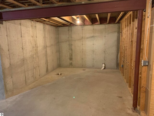 view of basement