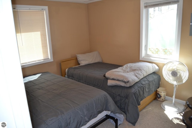 bedroom featuring carpet