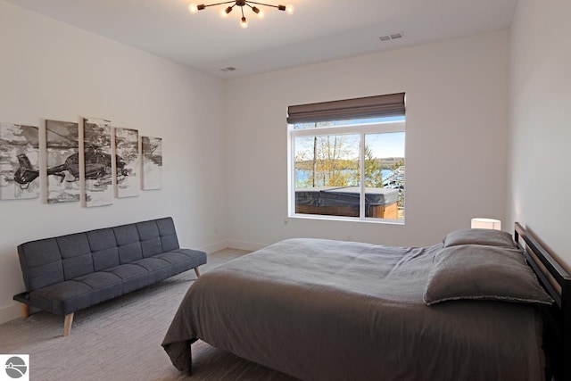 view of carpeted bedroom