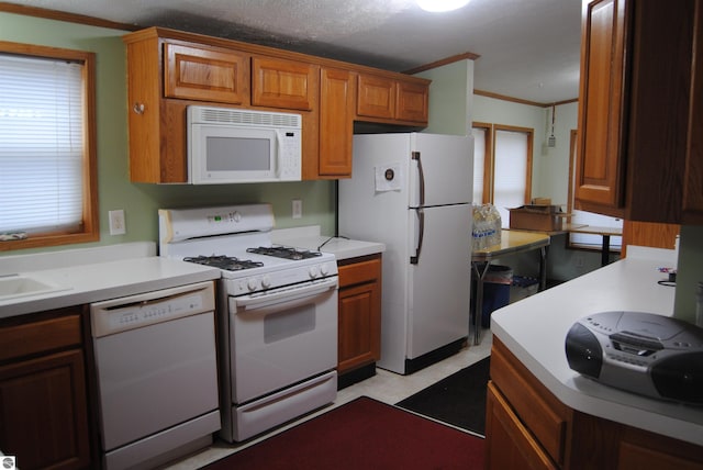 kitchen featuring white appliances