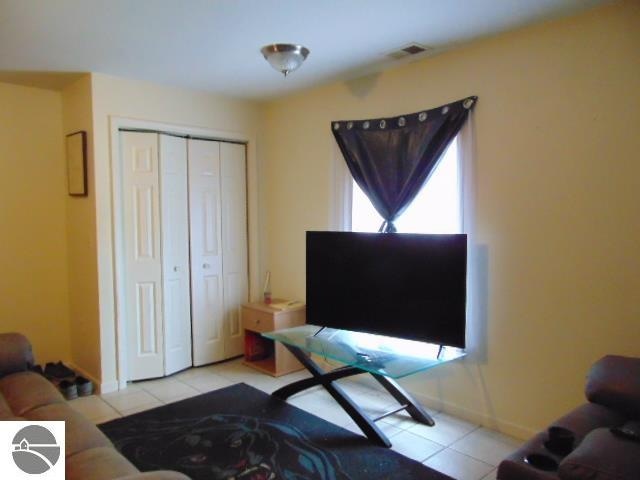 view of tiled living room