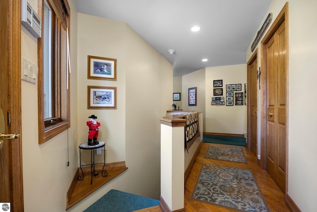 hall featuring hardwood / wood-style flooring