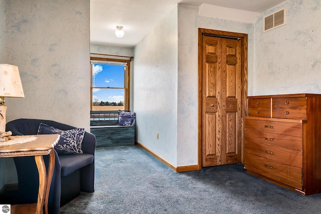 bedroom featuring carpet