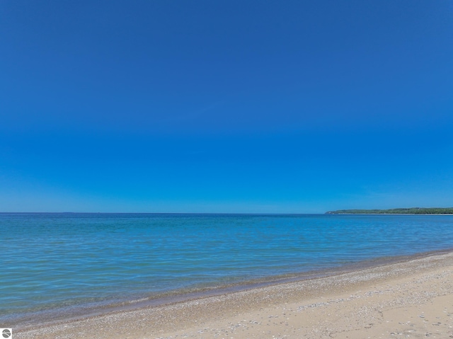 property view of water featuring a view of the beach