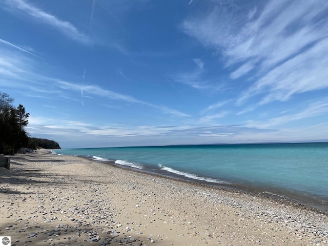 property view of water with a view of the beach