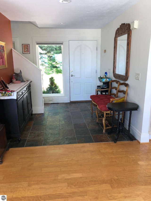 view of tiled entrance foyer