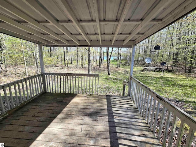 view of wooden deck