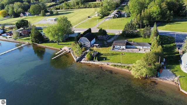 4472 Crescent Beach Rd, Onekama, MI 49675 - birds eye view of property featuring a water view
