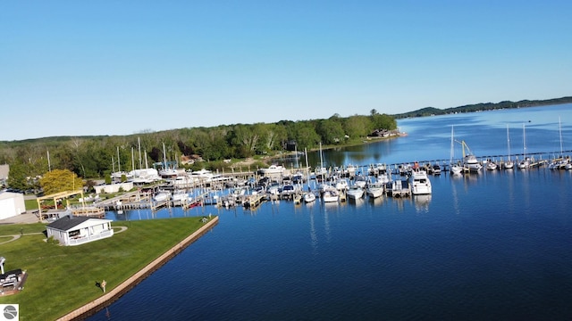 4472 Crescent Beach Rd, Onekama, MI 49675 - water view with a dock