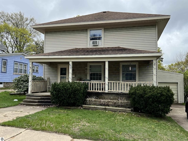 view of front of property with covered porch