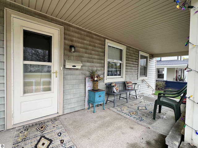 view of patio with a porch