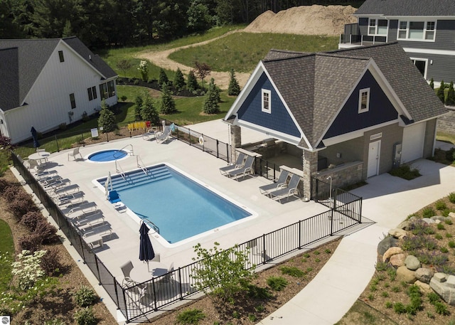 view of pool with a patio