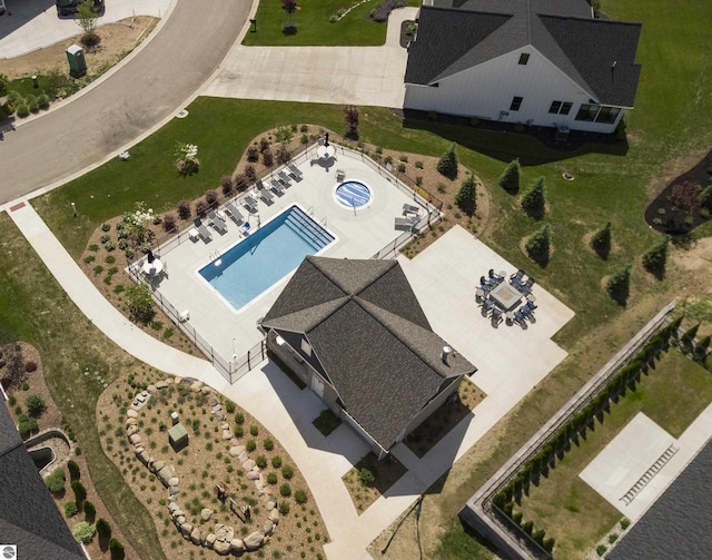 birds eye view of property