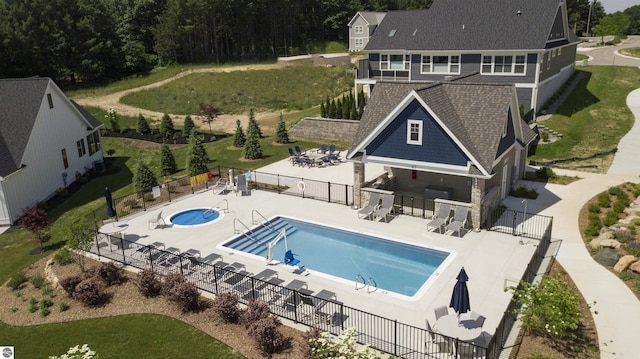 view of pool with a patio