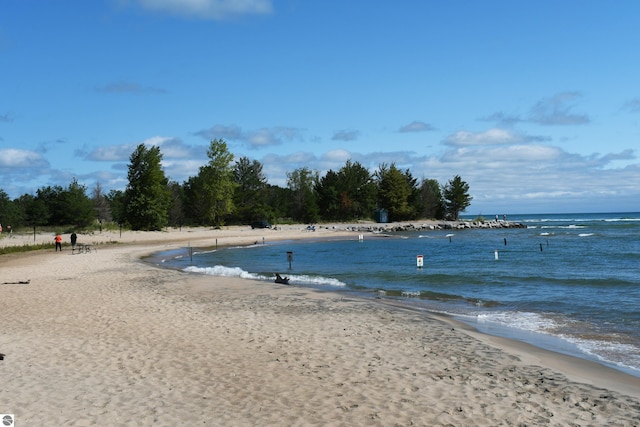 property view of water with a view of the beach