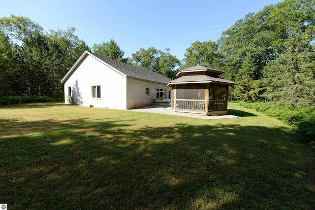 view of yard featuring a gazebo